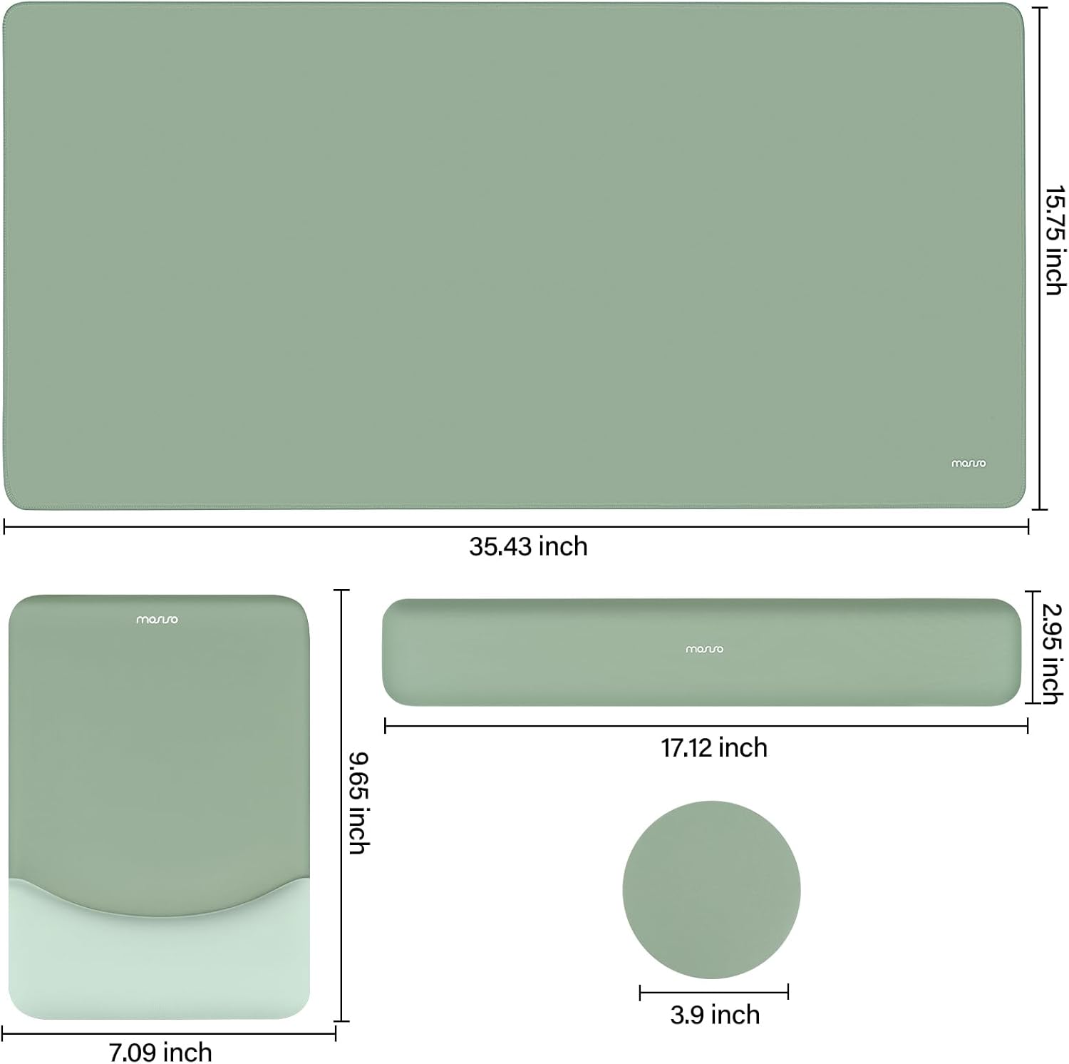 15.75 inch  
35.43 inch  
9.65 inch  
17.12 inch  
2.95 inch  
7.09 inch  
3.9 inch