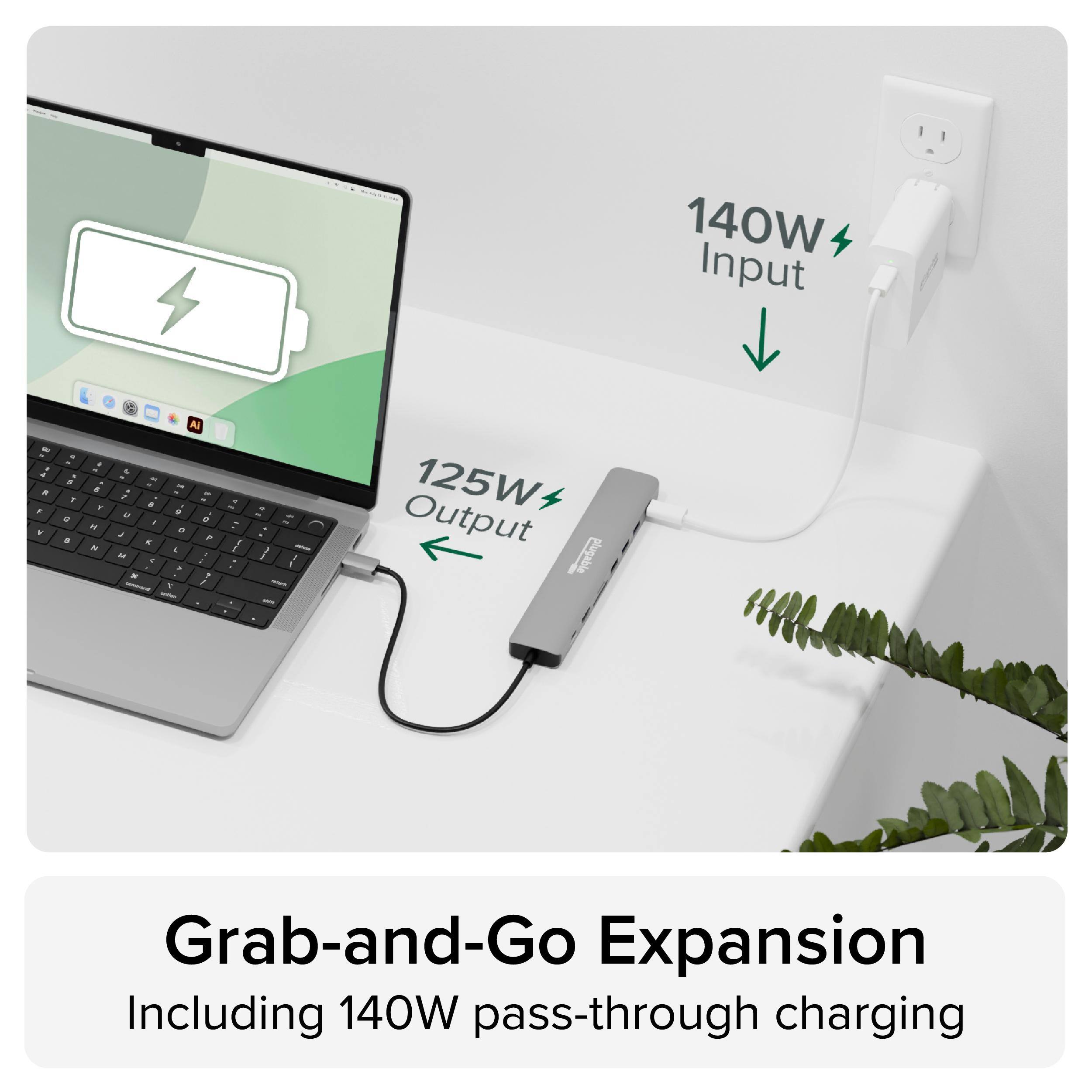 140W Input  
125W Output  

Grab-and-Go Expansion  
Including 140W pass-through charging