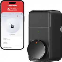 SwitchBot - Smart Lock Pro – Keyless Entry Door Lock, Fits Existing Deadbolts, Add Hub2 for Matter, Alexa & Google - Black