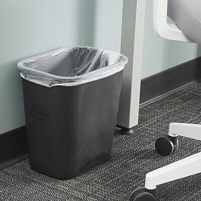 Alt View 3. Coastwide Professional - Indoor Trash Can Without Lid Soft Molded Plastic, 3.5 Gallon - Black.