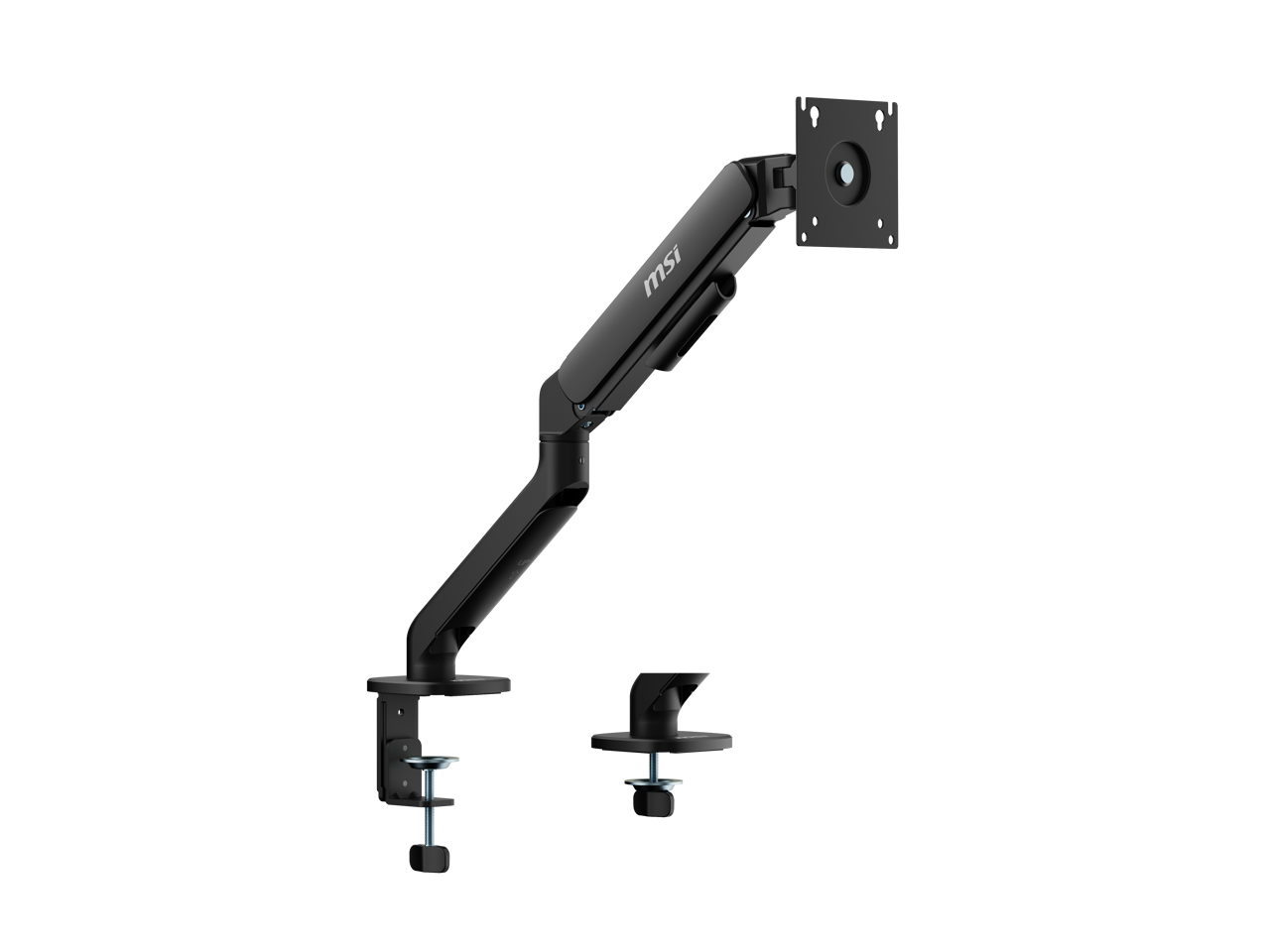 Alt View 9. MSI - MAG MT101G Single Monitor Arm – Adjustable Desk Mount, VESA Compatible, 17–32in, 22 lbs Capacity, Clamp & Grommet - Matte Black.