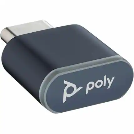 Front. HP - Poly BT700 USB-A Bluetooth Adapter - USB Type A - Black.