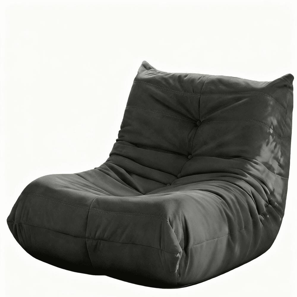 Alt View 2. Resenkos - Luxury Accent Chair with Button-Tufted Detail, Gray Microfiber Comfy Chair for Living Room, 1pc - Gray.