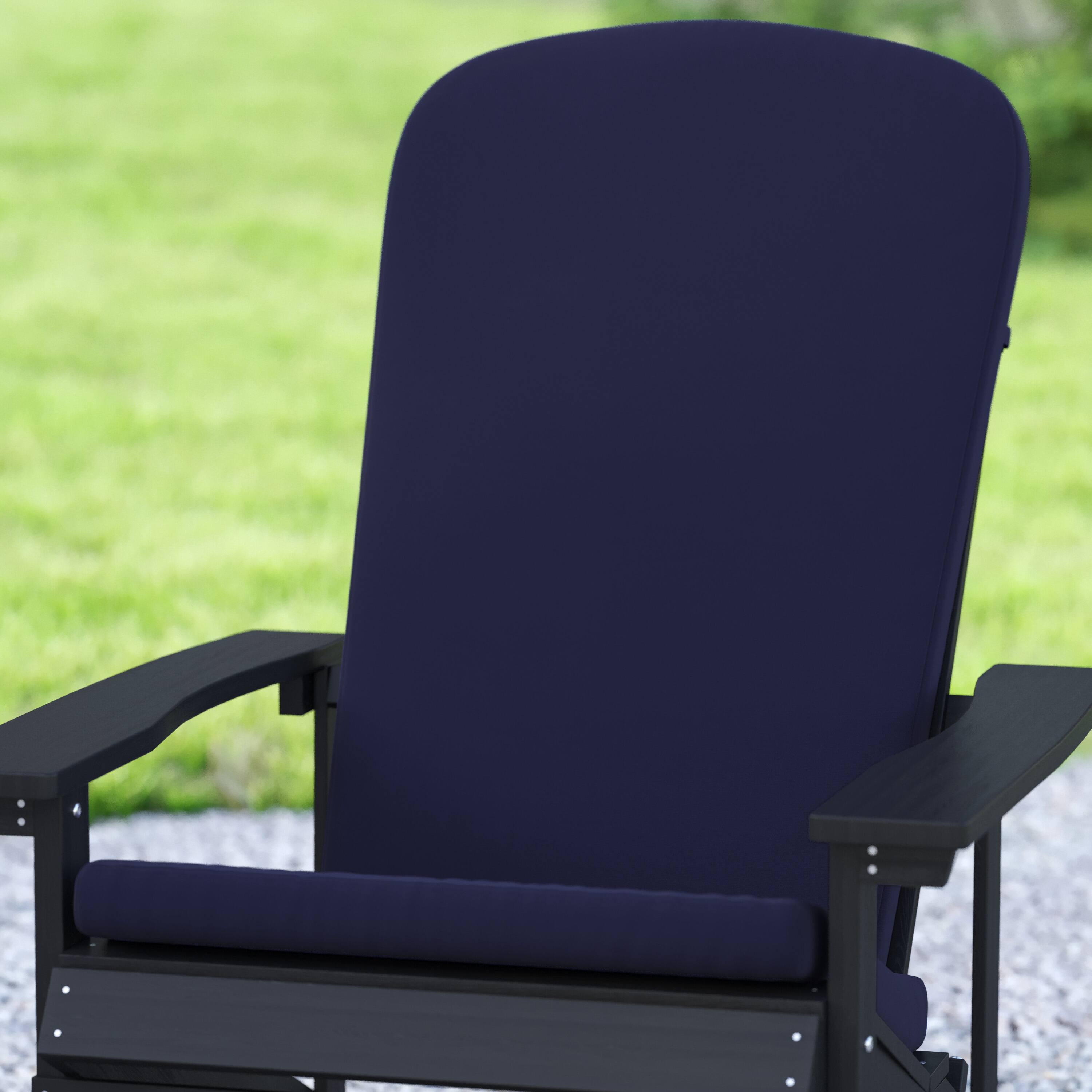 Alt View 5. Emma + Oliver - Hammond All-Weather Indoor and Outdoor Cushions for Adirondack Chairs and High Back Patio Chairs - Blue.