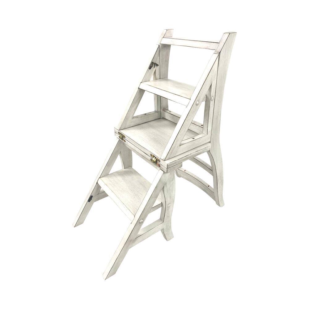 Alt View 3. Carolina Chair & Table - Folding Library Chair - Antique White - White.