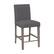 Angle. CorLiving - Laura Fabric Counter Height Barstool - Grey.