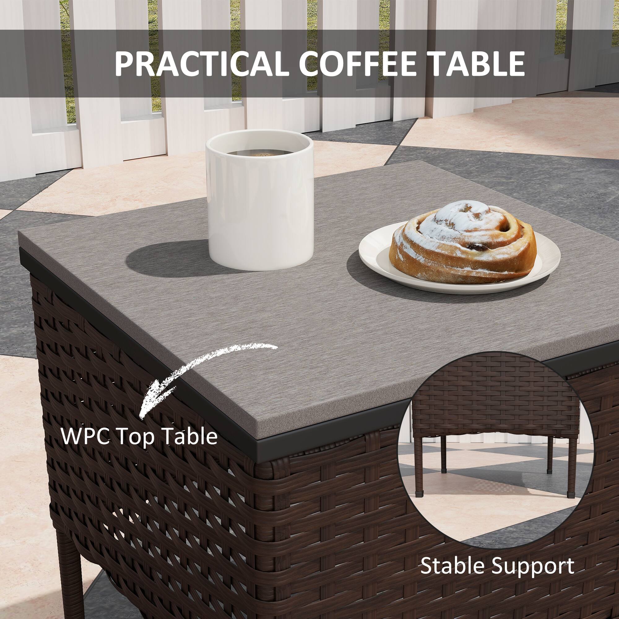 PRACTICAL COFFEE TABLE
WPC Top Table
Stable Support