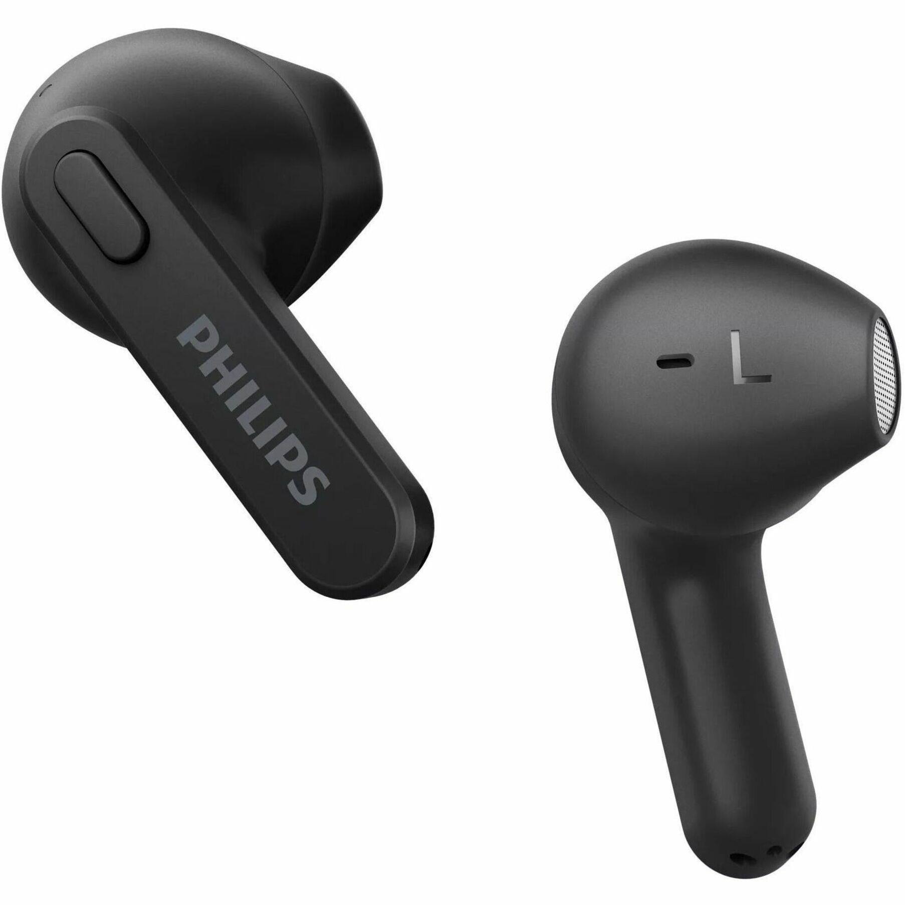 Alt View 17. Philips - TAT2236BK True Wireless Earbuds - Black.