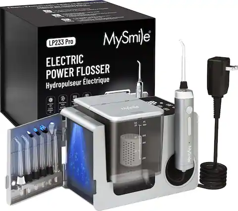 MySmile ELECTRIC POWER FLOSSER Hydropulseur lectrique LP233 Pro SSS - - - - 2 - MySmile oz 28 ML 800 20 10 500 400 200