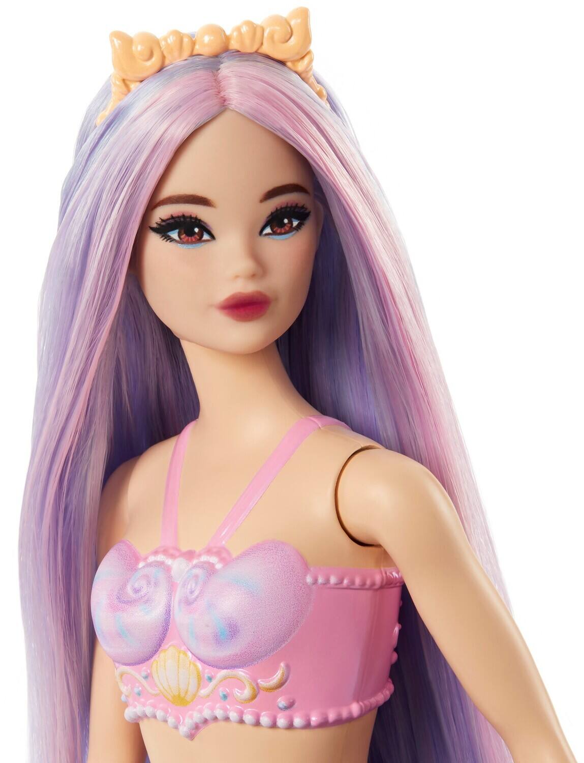 Alt View 3. Mattel - Barbie Mermaid Doll With Lilac Hair, Purple Tail & Headband Accessory   - COLLECTIBLES - Multicolor.