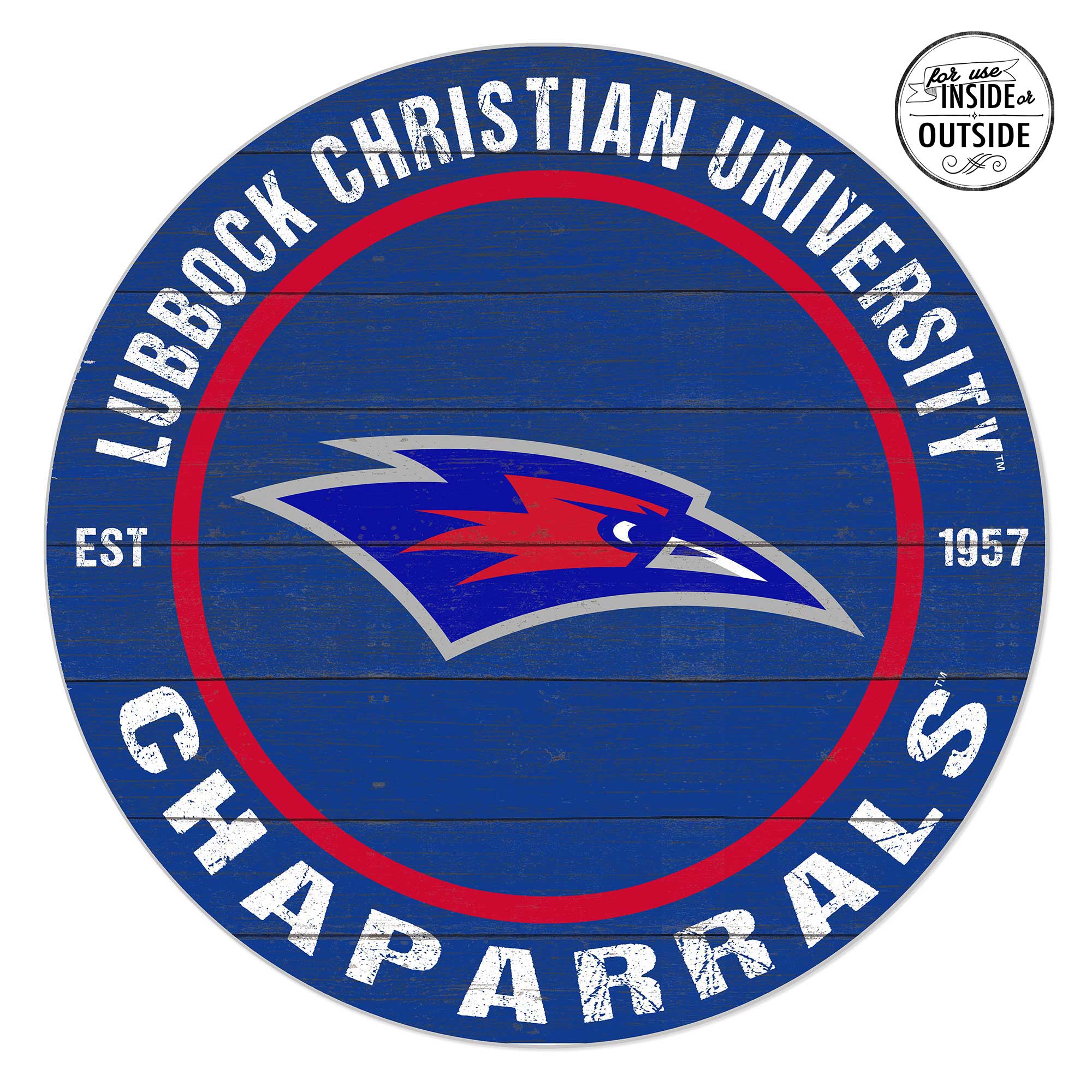 Lubbock Christian Chaparral 20'' x 20'' Indoor/Outdoor Circle Sign