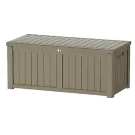 Chic Crate - Hurricane-Proof 120-Gal Deck Box - HDPE w/ Lock - Brown