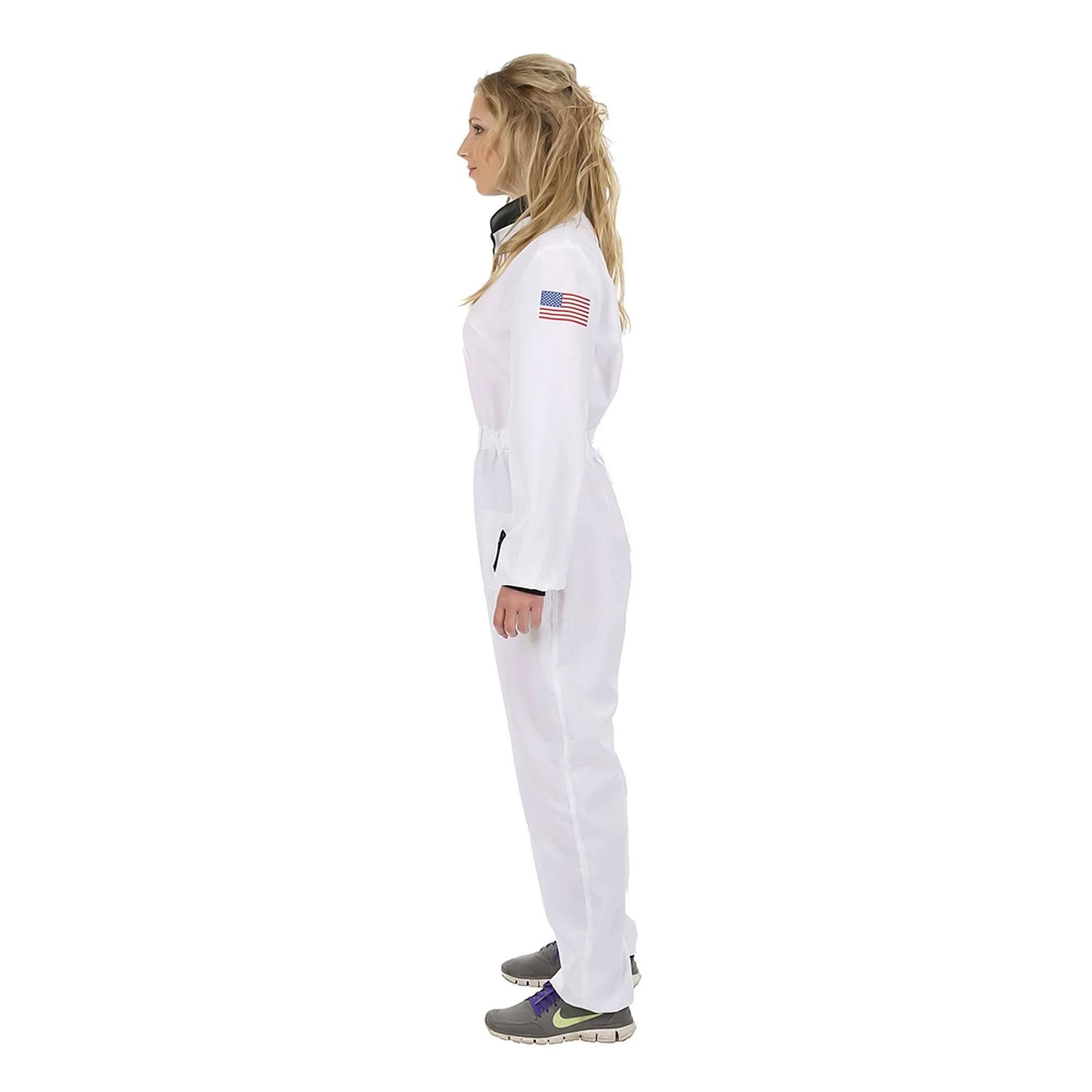 Alt View 1. Angels Costumes - Women's White Astronaut Costume - X-Large - White.
