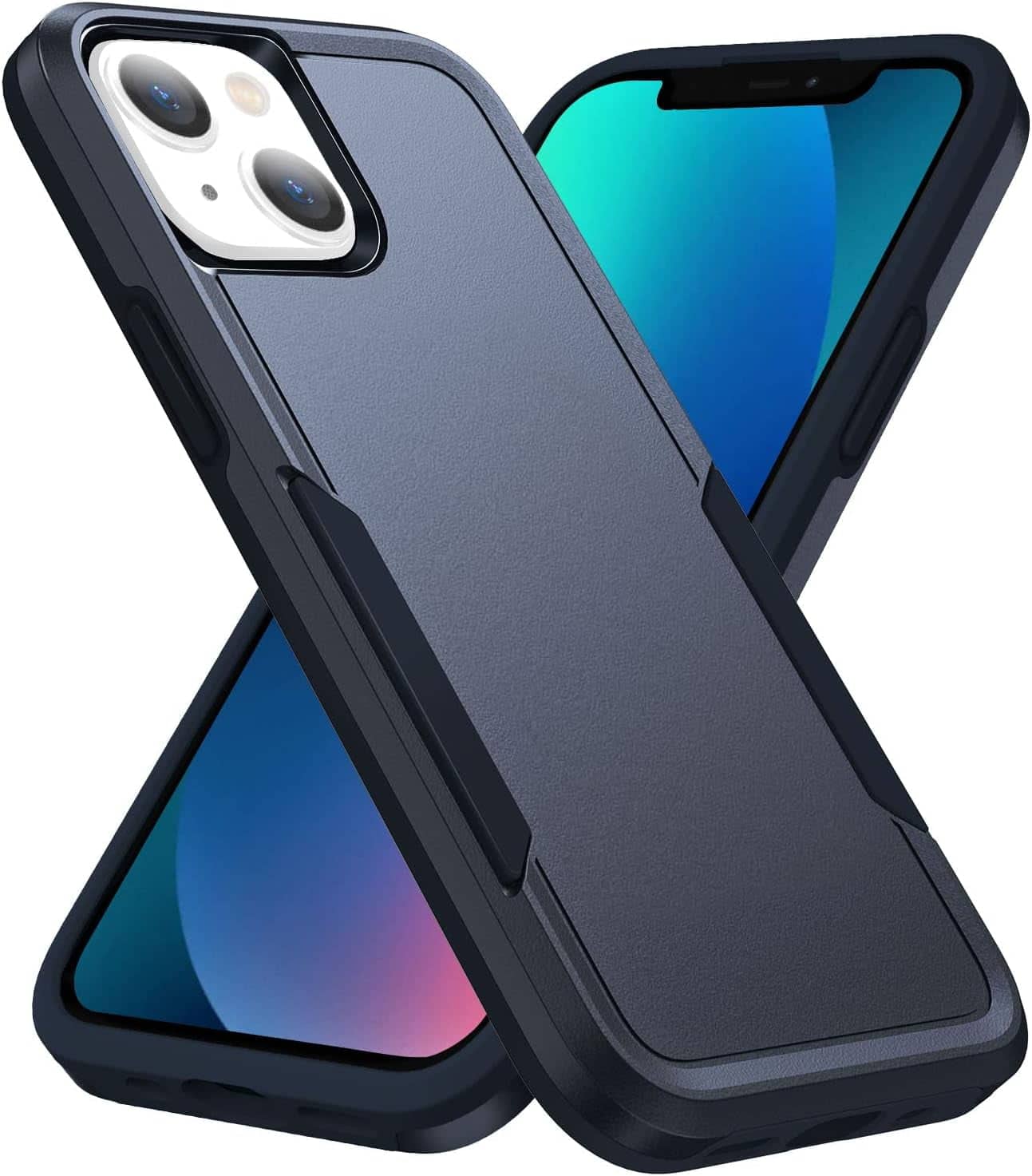 Front. Entronix - Entronix iPhone 14 Case - Durable Soft-Touch Dual-Layer Protective Cover - Navy.