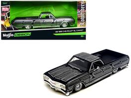 Maisto - 1965 Chevrolet El Camino Lowrider Graphics "Lowriders" Series 1/25 - Black Metallic With Silver