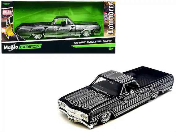 LE LAST METAL MiJo Exclusives Rotribers Mai to DESIGN Lowriders CHEVROLET EL CAMINO 1:25 1965 8+