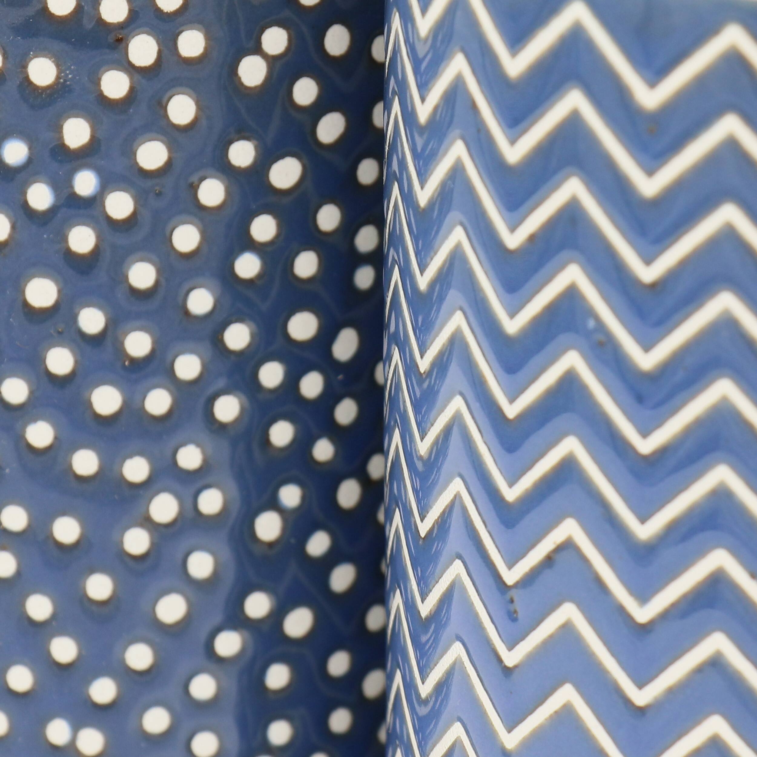 Alt View 2. Gibson - Laurie Gates Madrina 4 Piece 19 Ounce Stoneware Assorted Designs Mug Set in Blue - Blue.