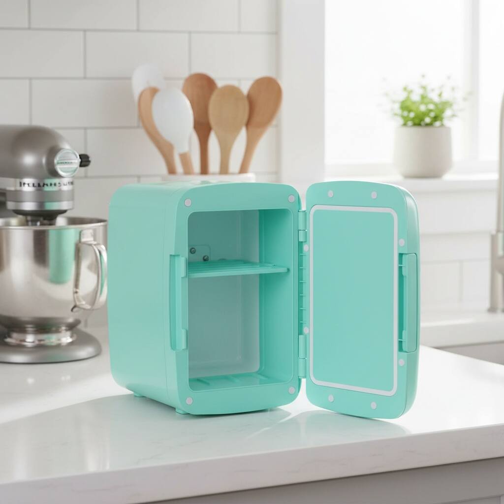 Left. Forest'nSky - Portable Electric Cooler and Warmer for Car, Travel, Camping & Home Use,Turquoise - Turquoise.