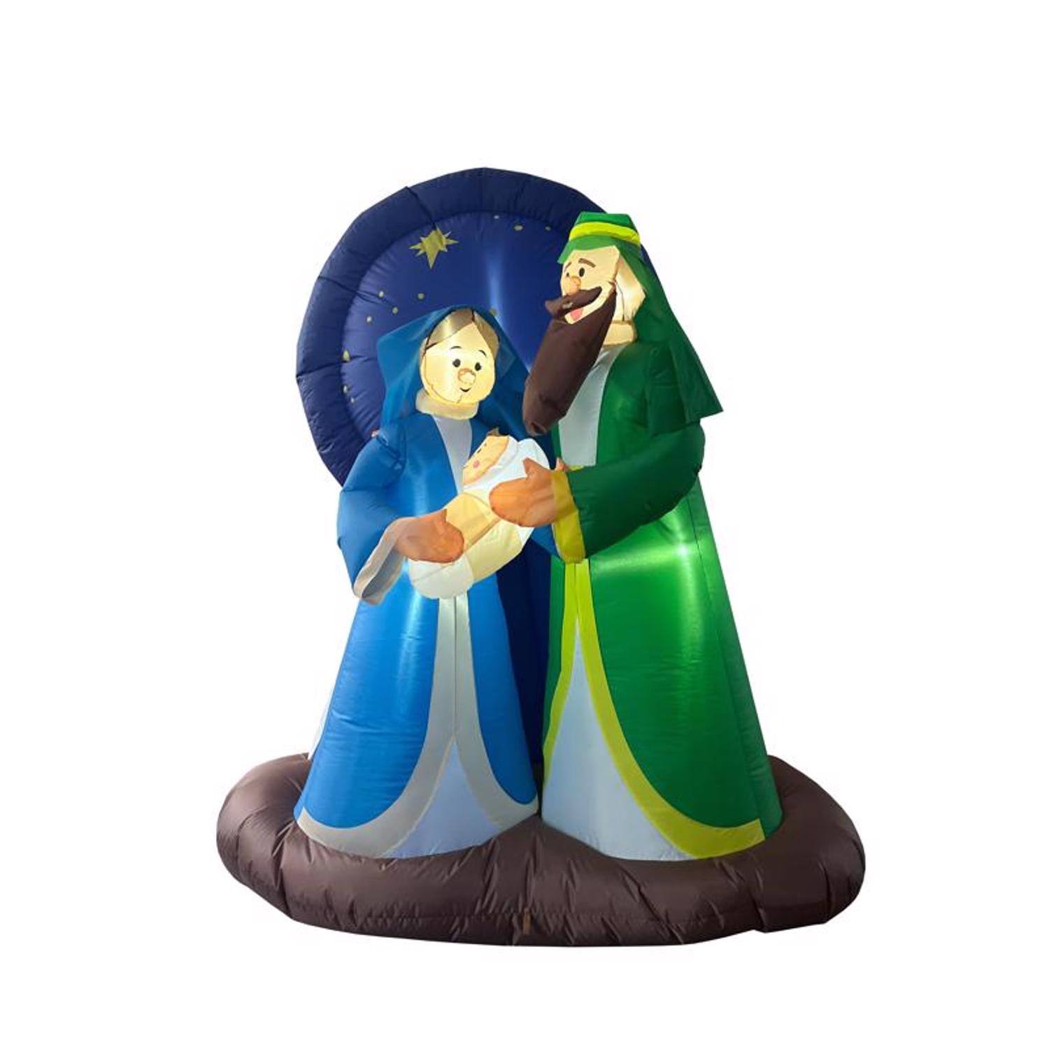 Celebrations - LED Nativity 7 ft. Inflatable - Multicolored