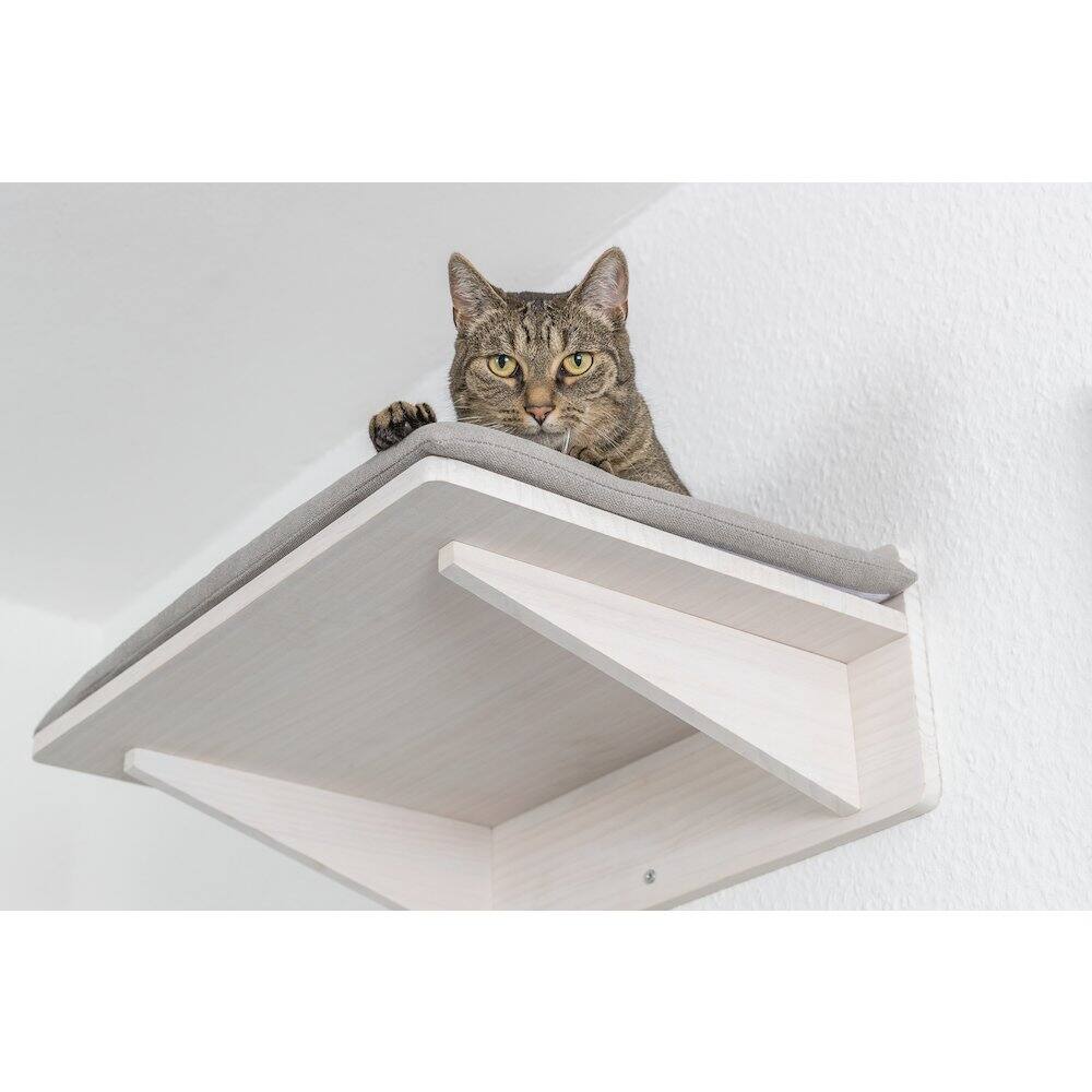 Alt View 1. TRIXIE - Wall Set 6 Wall Mounted Cat Perch System, Scratching Posts, Platforms, Steps - White/Gray.