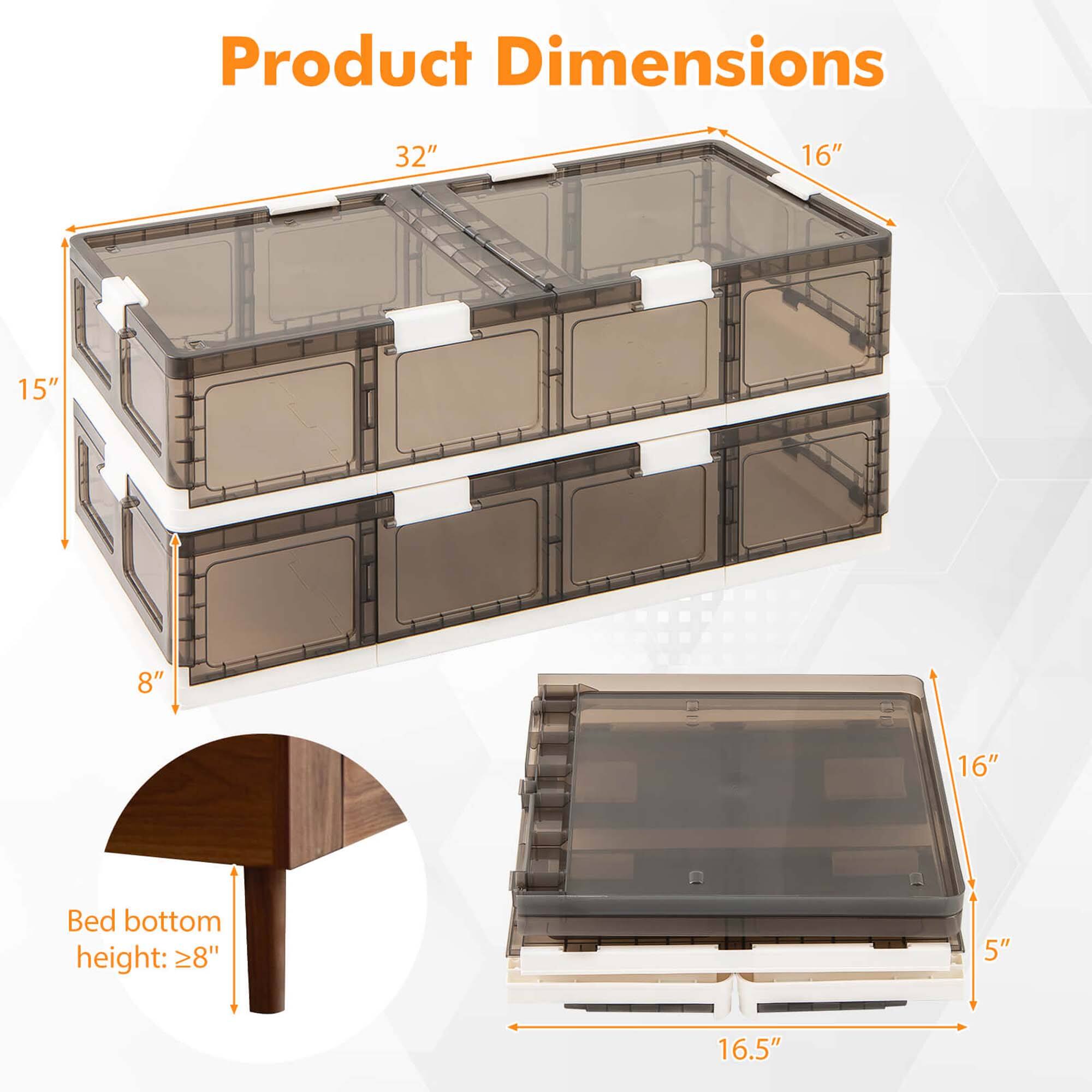 Product Dimensions

- Length: 32"
- Width: 16"
- Height: 15"
- Bed bottom height: ≥8"

- Length: 16.5"
- Width: 16"
- Height: 5"