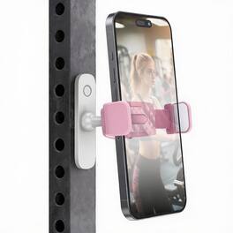 OMOMMD - Gym Magnetic Phone Holder 360 Adjustable Compatible With 4 7 6 5 Smartphones Alloy Base And Joint - Pink - 1 Pack
