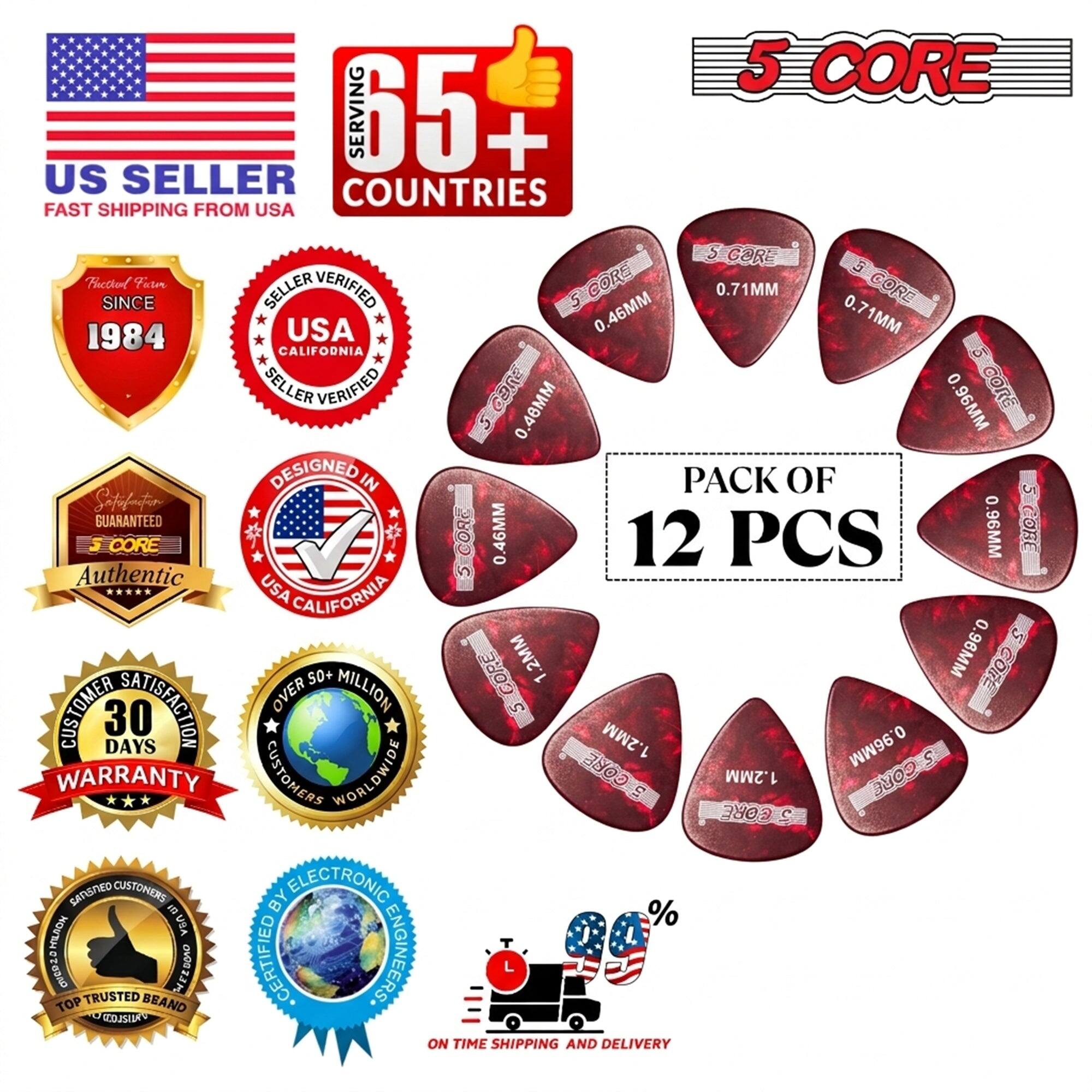 SERVING 65+ US SELLER COUNTRIES FAST SHIPPING FROM USA  
5 CORE  
Seller Verified  
USA  
California  
Seller Verified  
USA  
California  
Designed in  
USA  
Pack of 12 PCS  
Authentic  
Customer Satisfaction Guaranteed  
30 Days Warranty  
Over 50 Million Customers Worldwide  
Certified by Electronic Engineers  
Top Trusted Brand  
On Time Shipping and Delivery