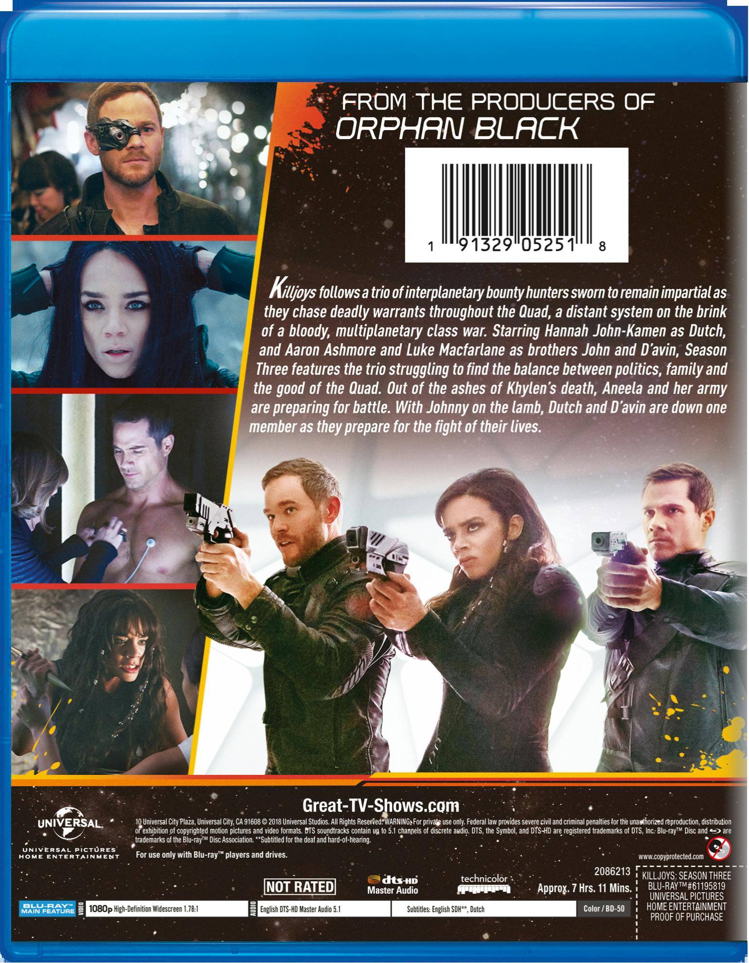 Angle. Killjoys: Season Three   - BLU-RAY.
