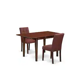 East West Furniture - 3 Piece Dining Table Set consists A Dining Table - Red