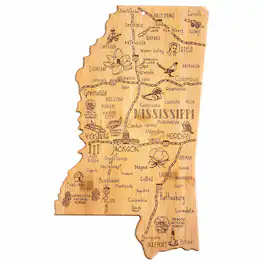 Totally Bamboo - Destination Mississippi Cutting Board, 16-1/2" x 9-3/4"