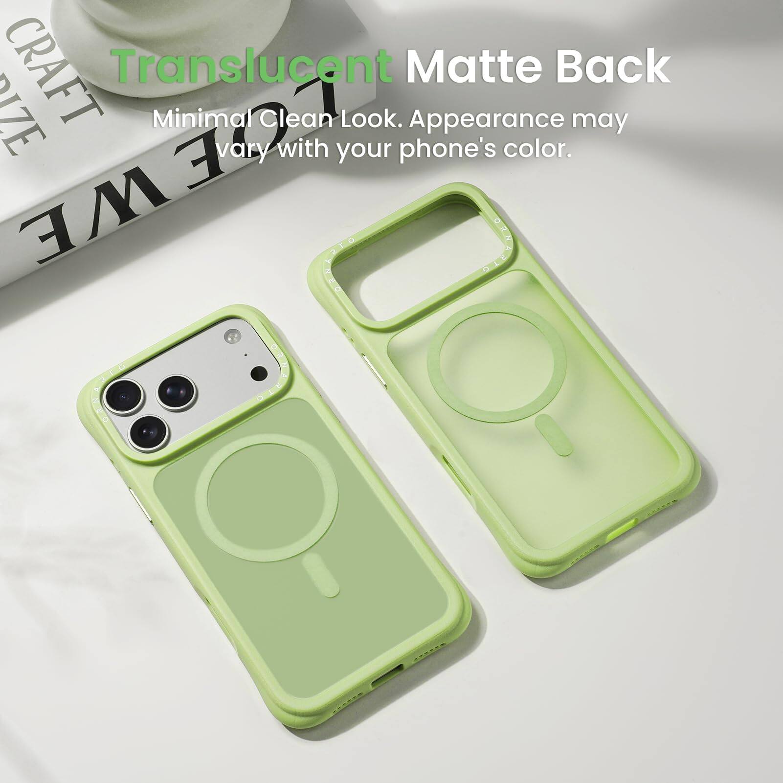 CRAFT Translucent Matte Back BLOEWE Minimal Clean Look. Appearance may vary with your phone's color.