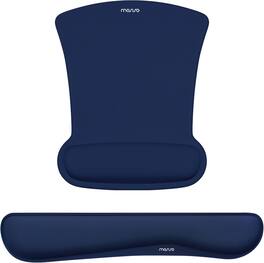 mosiso - Mouse Pad Wrist Support Ergonomic Memory Foam Mousepad for Easy Typing Cushion & Pain Relief for Office & Home - Navy Blue