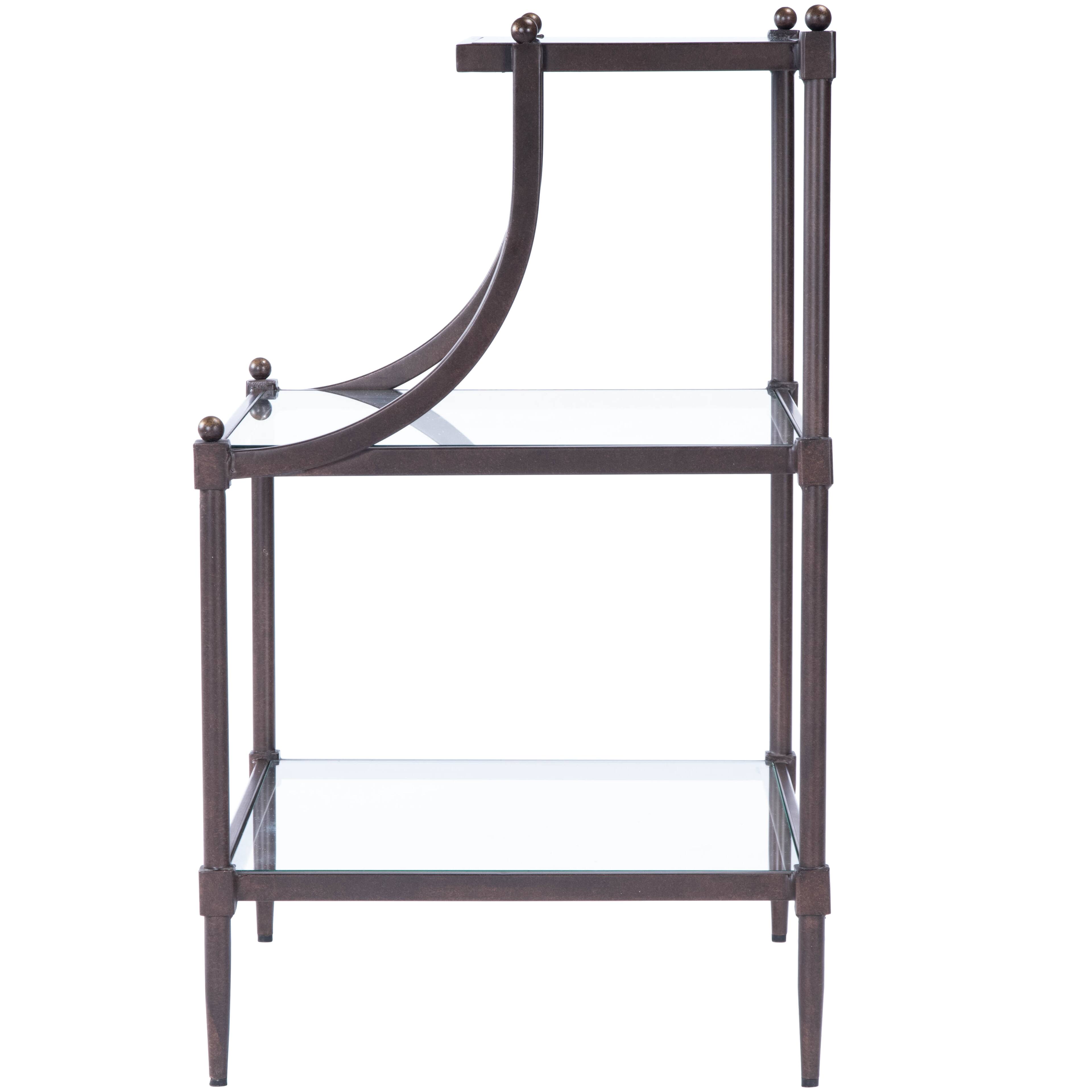 Alt View 2. Butler Specialty - Peninsula Metal & Glass Side Table - Bronze.
