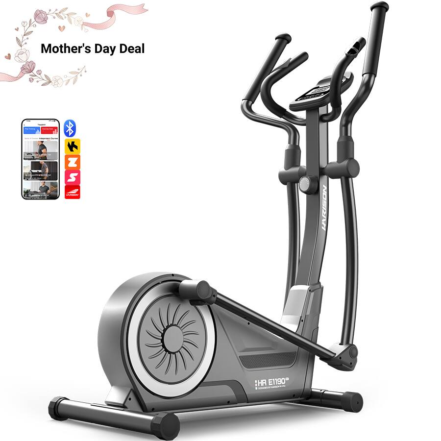 HARISON - Elliptical Machine for Home 350 LB, Magnetic Elliptical Trainer with 16-Level Resistance (BBE1190B) - Black