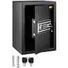 Front. VEVOR - Safe Box, 2.1 CU.FT Fingerprint Safe Box for Money with 2 Keys & Digital Keypad, Q235 Steel Safe Box for Storing Cash - Black.