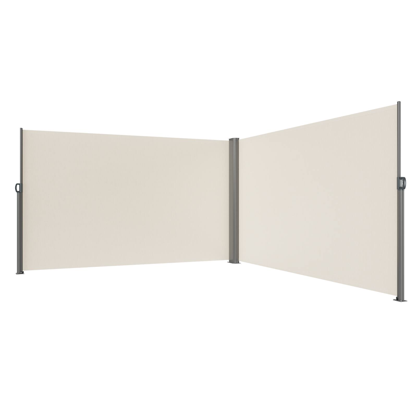 Alt View 5. VEVOR - Retractable Side Awning, 71''x 236'' Aluminum Outdoor Privacy Screen, 280g Polyester Waterproof Retractable Patio Screen - Beige.