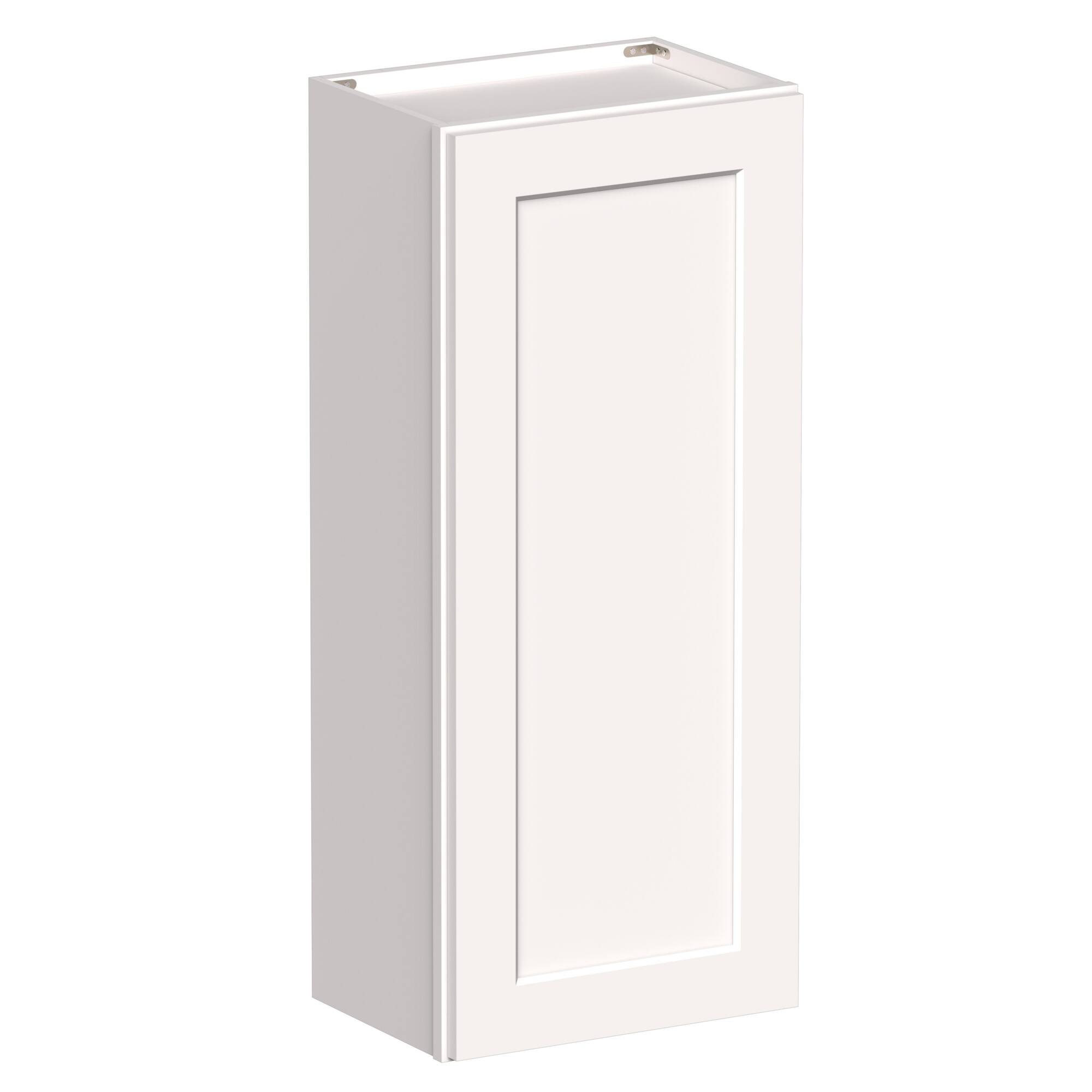 Angle. Boyel Living - 18-in W x 42-in H x 12-in D Shaker RTA Kitchen Wall Cabinet with Soft-Close - White Shaker.