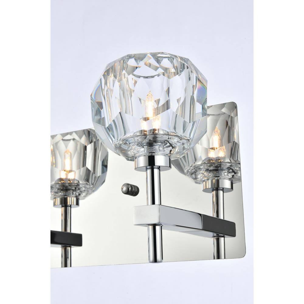 Alt View 2. Elegant Lighting - Graham 4 Light Wall Sconce in Chrome - Chrome And Clear.