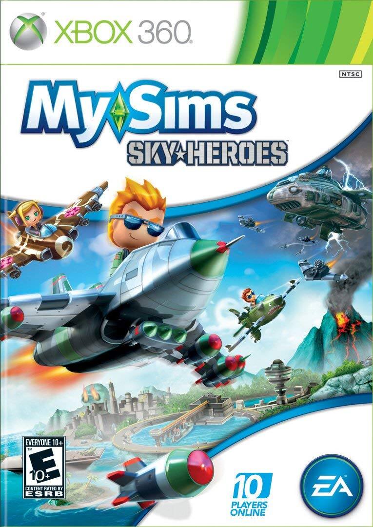 XBOX 360  
MySims Sky Heroes  
NTSC  
EVERYONE 10+  
CONTENT RATED BY ESRB  
10 PLAYERS ONLINE  
EA