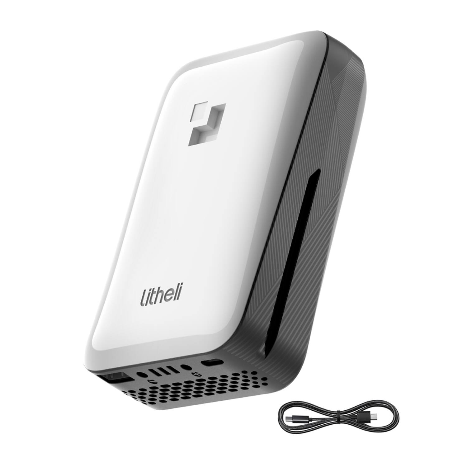 Front. Litheli - Battery Pack 4.0Ah 20V, Replacement Lithium Batteries U20 Power Tools and Outdoor Power Equipment - BLACK AND WHITE.