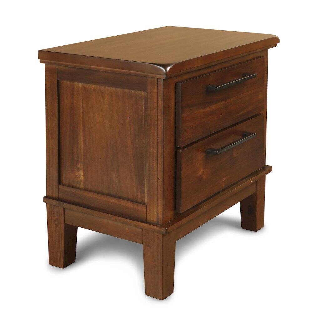 Alt View 1. New Classic Furniture - Cagney Wood Nightstand in Chestnut (Set of 2) - Chestnut.
