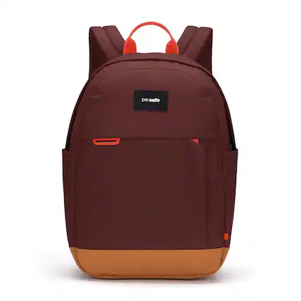 Front. Pacsafe - Pacsafe GO 15L Anti Theft Backpack (Garnet Red) - Garnet Red.