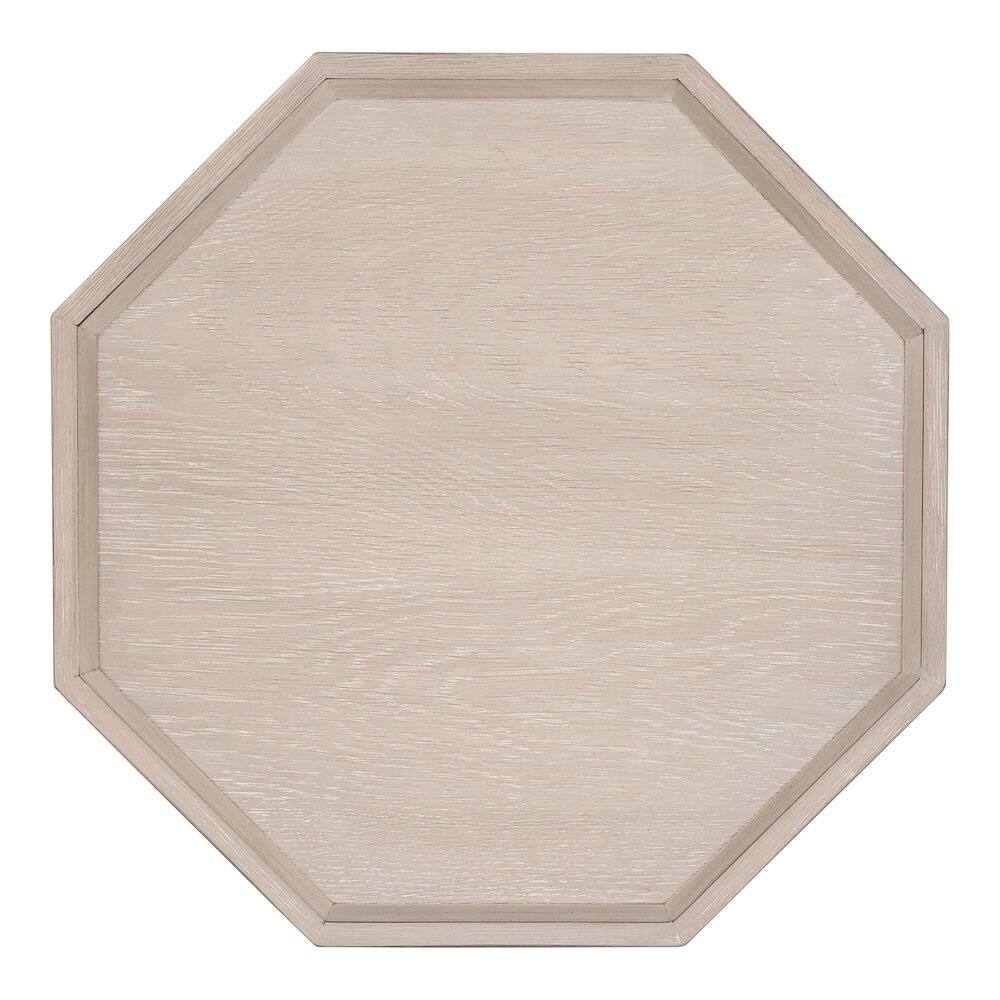 Left. Furniture of America - Ulan Modern Solid Wood Octagon End Table - Brown.