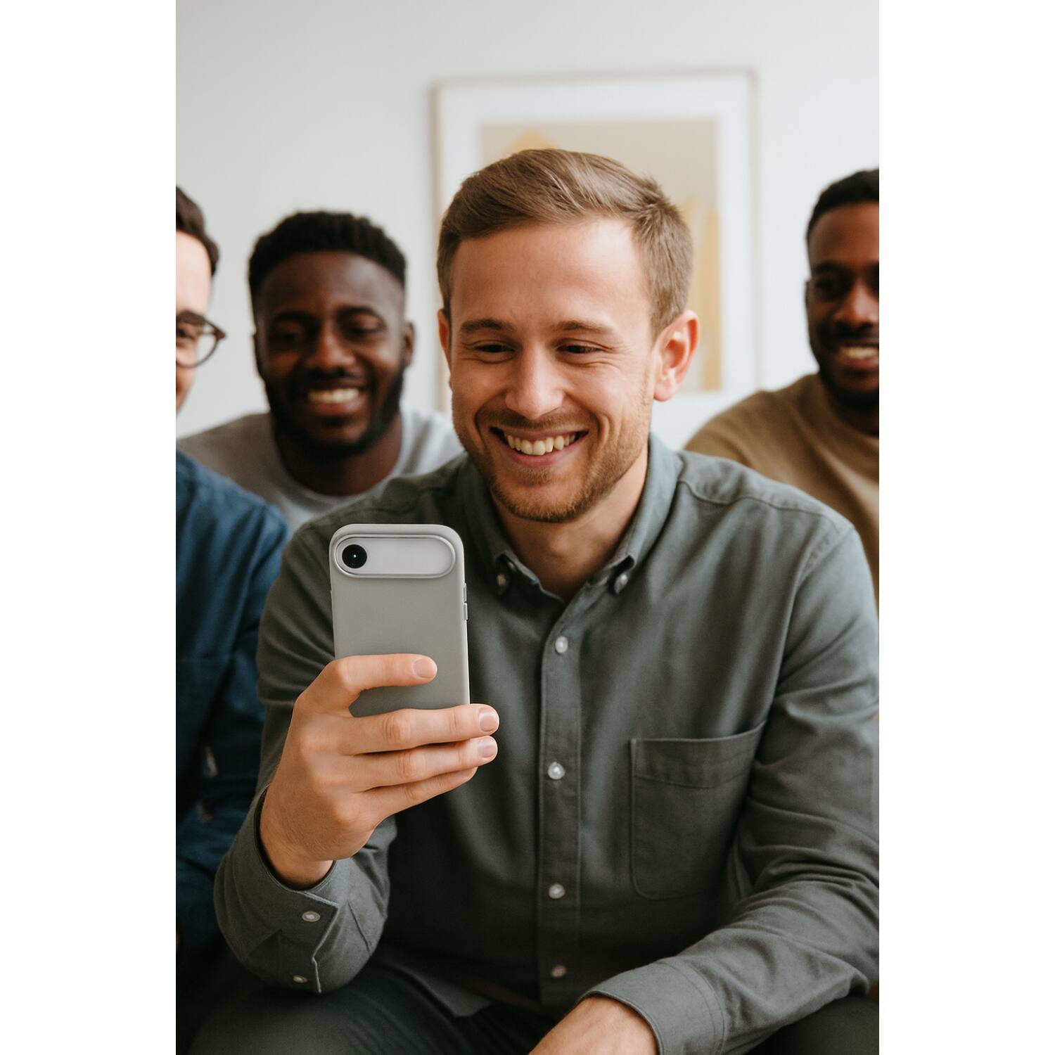 Alt View 3. SaharaCase - Apple iPhone Air Vegan Leather Case | Compatible with Magsafe | Indy Series - Sand Gray.