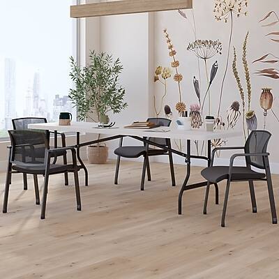 Alt View 5. Staples - Staples 8' x 29" Heavy Duty Plastic Folding Table, White Granite (79133) - White Granite.