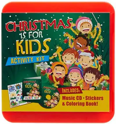 CHRISTMAS IS FOR KIDS ACTIVITY KIT
INCLUDES:
Music CD - Stickers & Coloring Book!