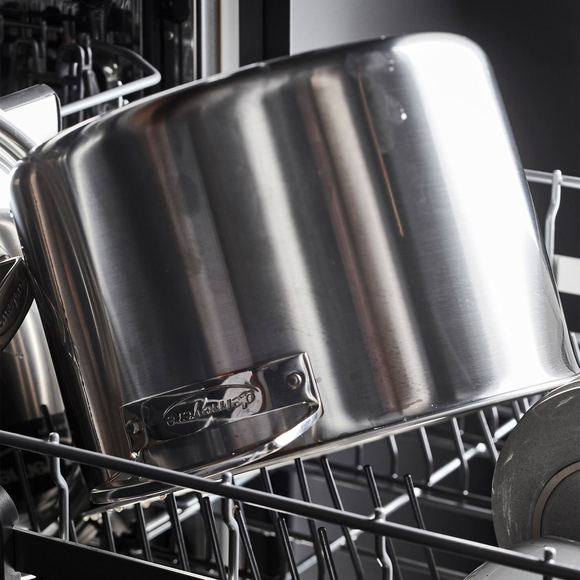 Alt View 4. Demeyere - Demeyere Essential 5-ply 8-qt Stainless Steel Stock Pot with Lid - Stainless Steel.