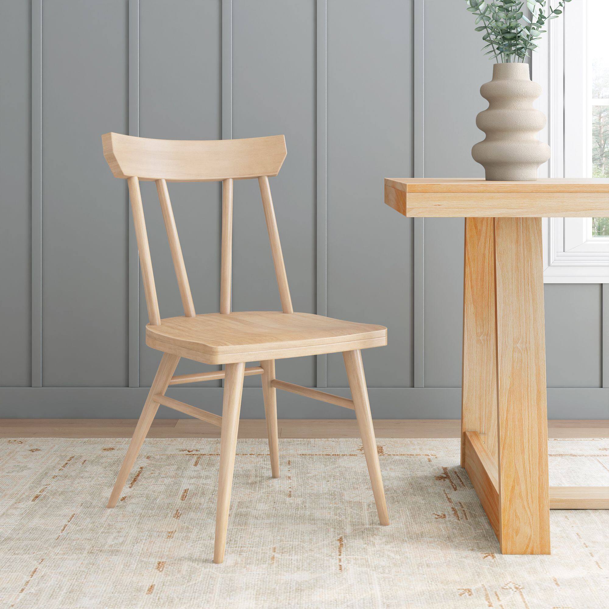 Alt View 6. Plank+Beam - Windsor Dining Chair (1 pack), Blonde - Blonde.