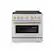 Front. ZLINE - 36 in. Wide 6 Burner Autograph 5.2 Cu. Ft. Freestanding Paramount DuoPro Gas Range with Bronze Helix Handle - Stainless Steel.
