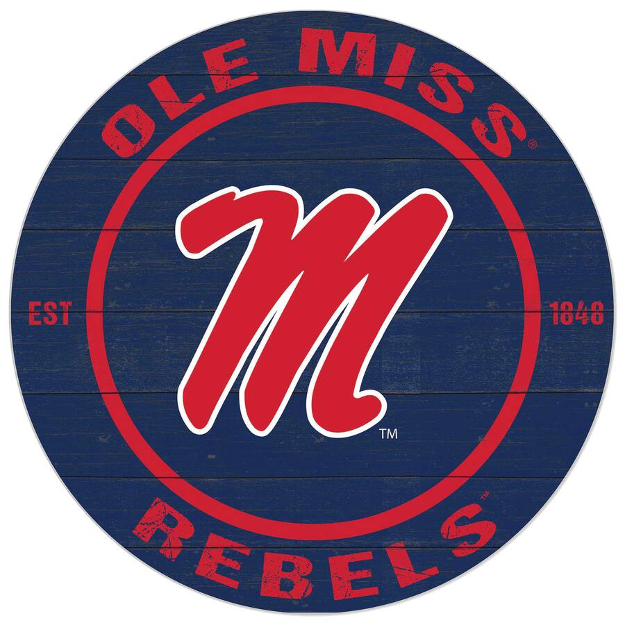 Jardine Ole Miss Rebels 20'' x 20'' Indoor/Outdoor Circle Sign Red ...